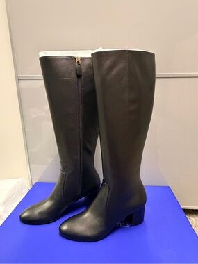 Stuart Weitzman Black Knee-High Leather Boots